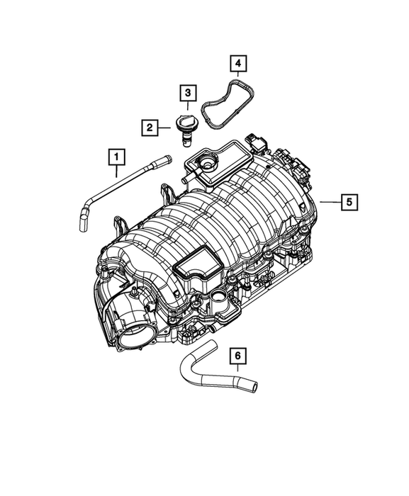 Air Hose Make up Jeep SRT 6.4L V8 05038136AC