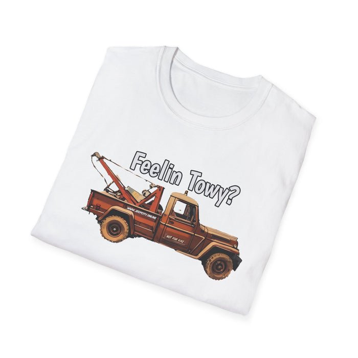 Feelin Towy? Willys Jeep Wrecker Tow Truck Vintage T-Shirt