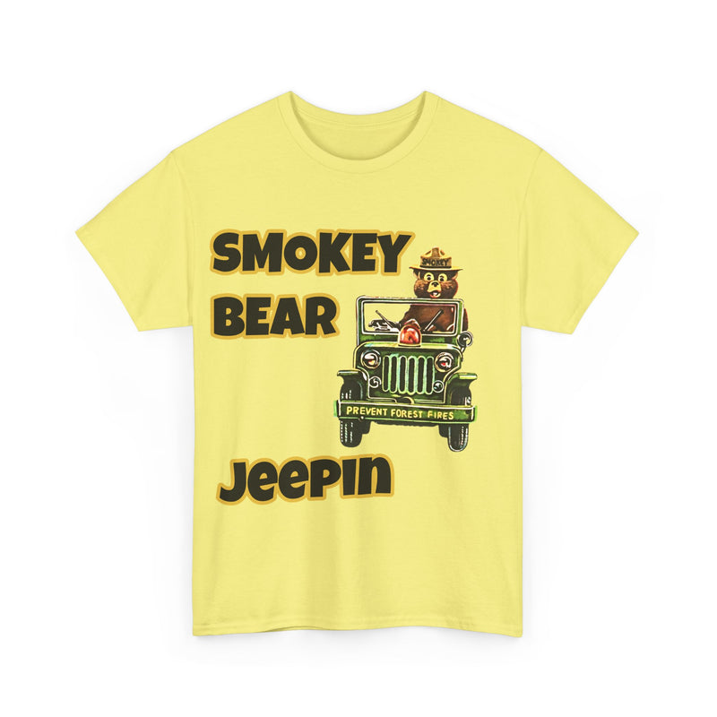Smokey Bear Jeepin Vintage Style T-Shirt