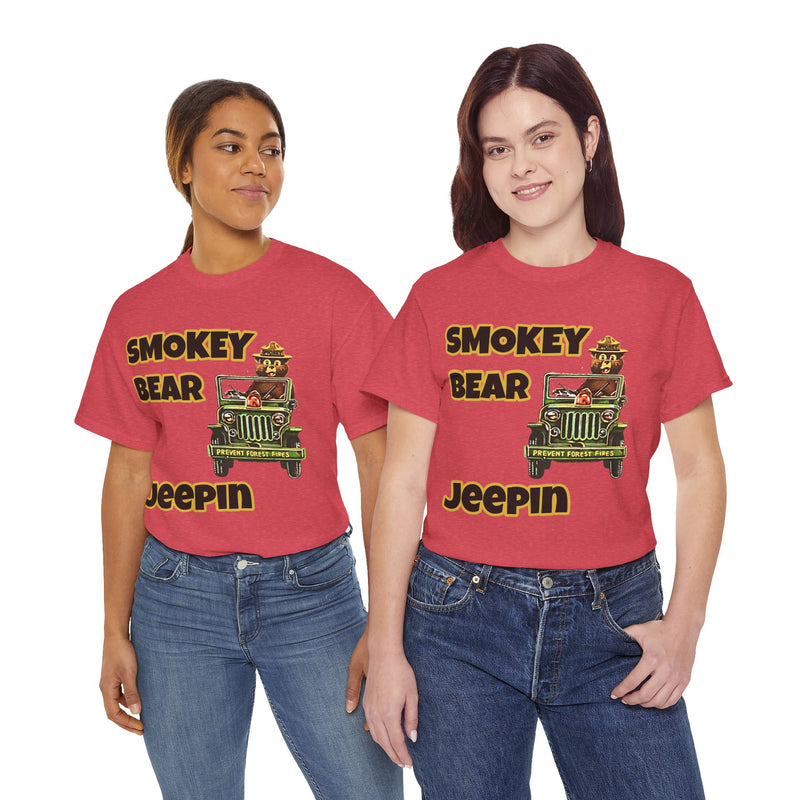 Smokey Bear Jeepin Vintage Style T-Shirt