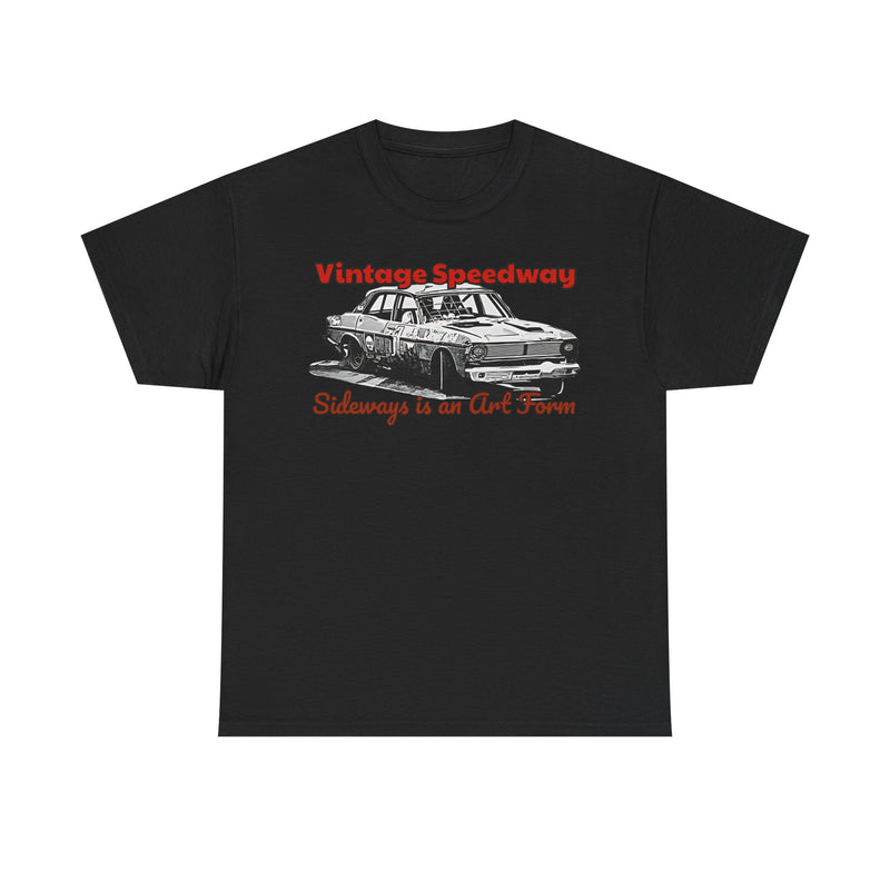 Vintage Speedway  'Sideways is an Art Form' T-Shirt for Car Enthusiasts