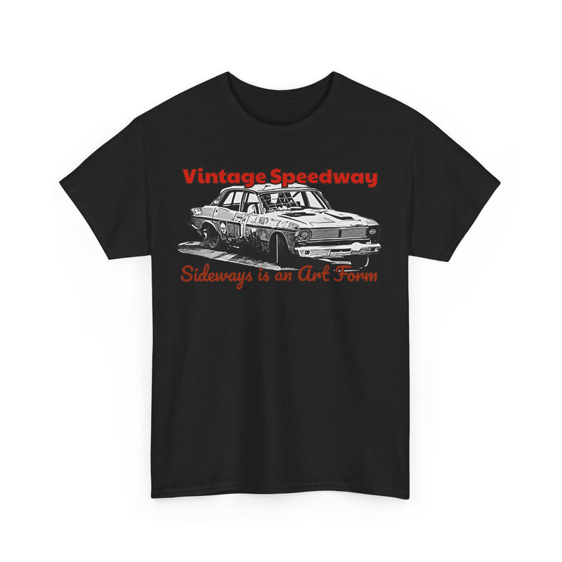 Vintage Speedway  'Sideways is an Art Form' T-Shirt for Car Enthusiasts