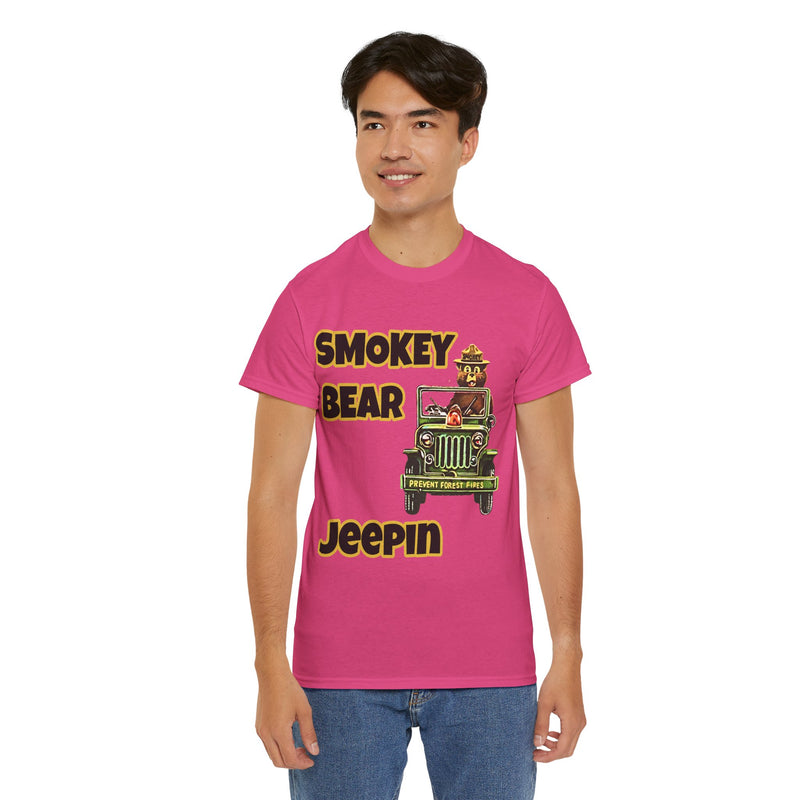 Smokey Bear Jeepin Vintage Style T-Shirt