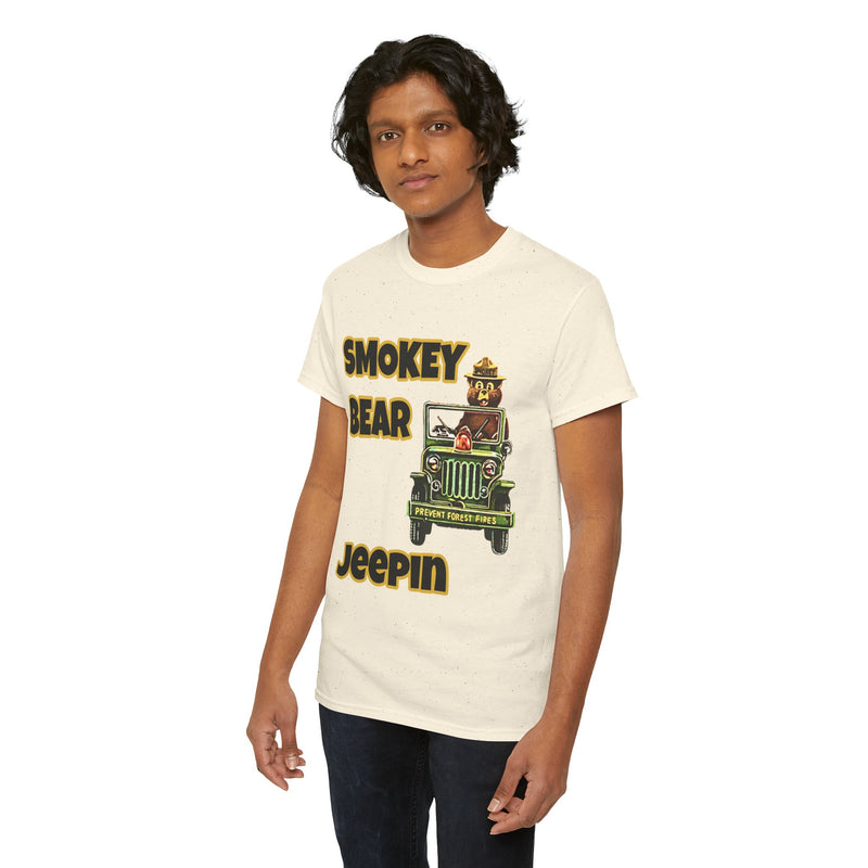 Smokey Bear Jeepin Vintage Style T-Shirt