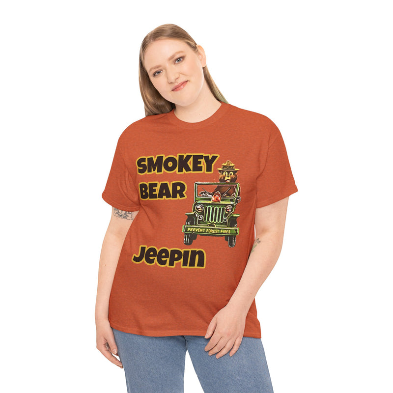 Smokey Bear Jeepin Vintage Style T-Shirt