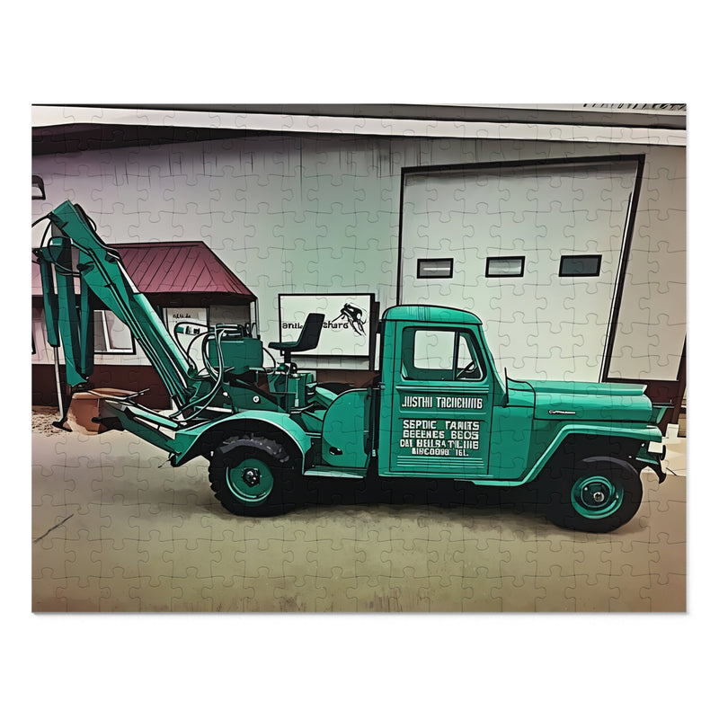 Puzzle Willys Pick Up Trencher -  252 Piece Jigsaw Puzzle with Tin