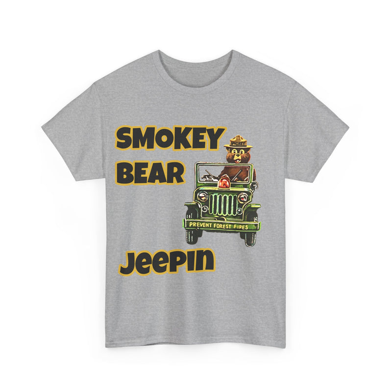 Smokey Bear Jeepin Vintage Style T-Shirt