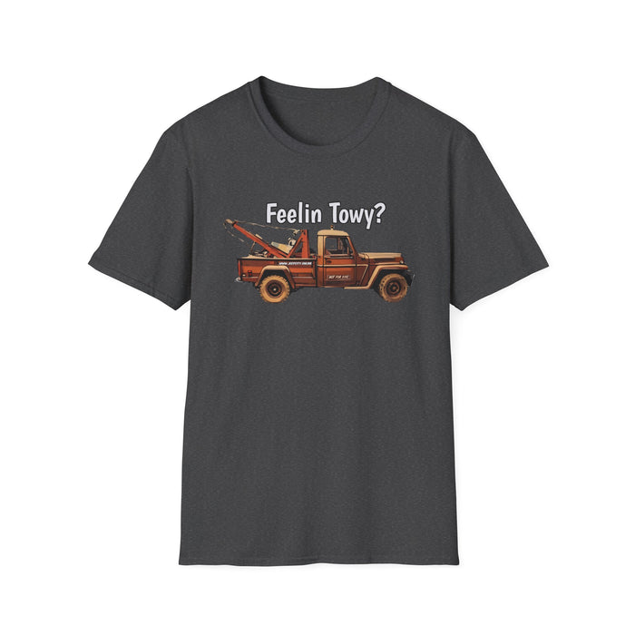 Feelin Towy? Willys Jeep Wrecker Tow Truck Vintage T-Shirt