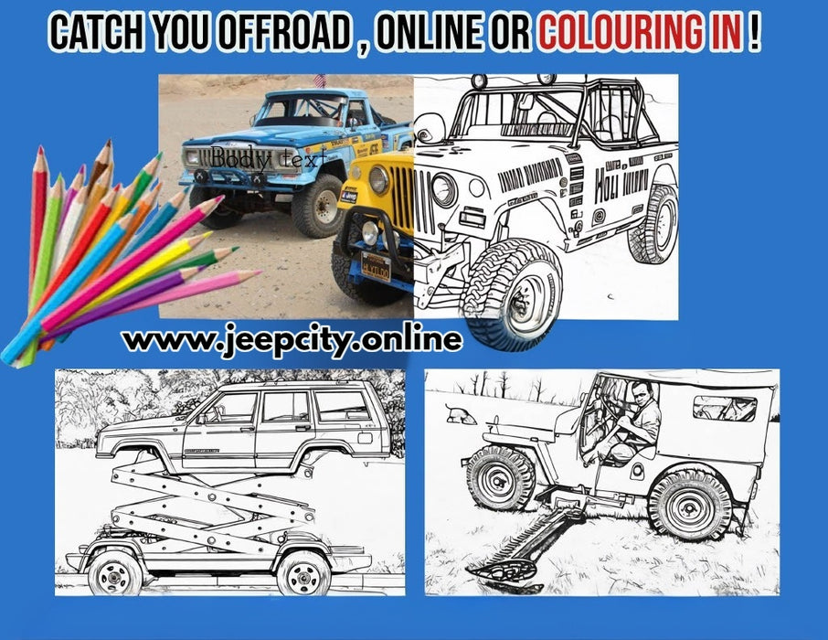 The Vintage Jeep Colouring Book