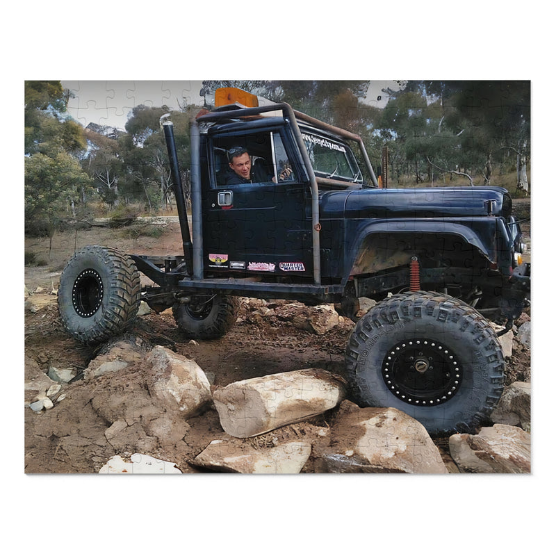 Puzzle Jeep CJ-10 Bubba Truck -  252 Piece Jigsaw Puzzle with Tin