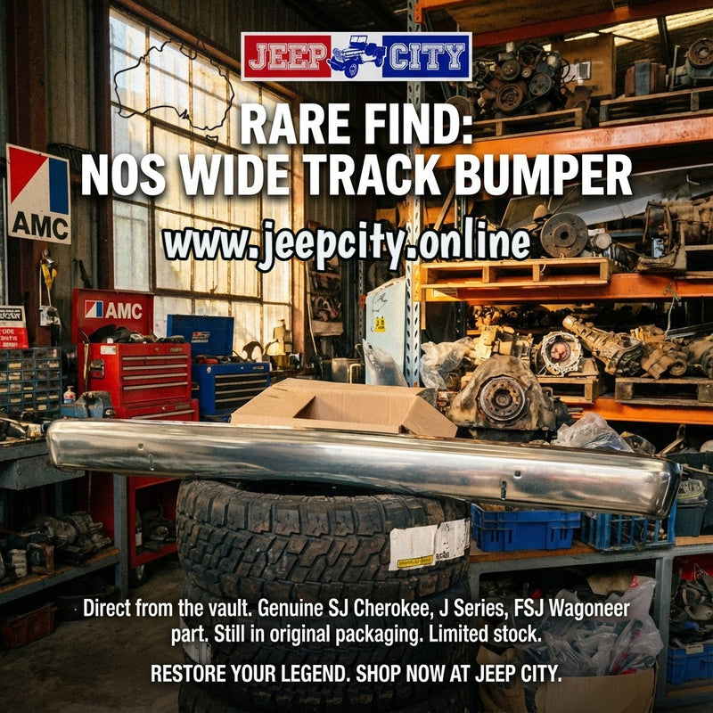 SOLD - Bumper Front Jeep FSJ Cherokee , J Series NOS