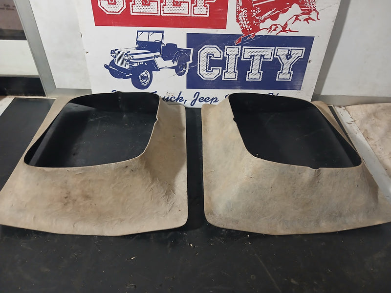 Fibreglass Muscle Grille Black Light Buckets Surrounds Pair
