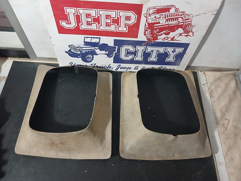 Fibreglass Muscle Grille Black Light Buckets Surrounds Pair
