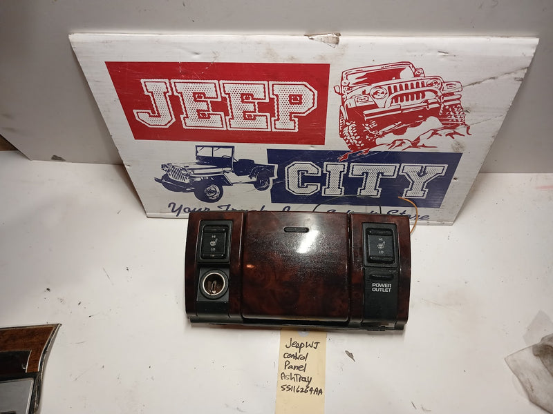 Ash Tray Centre Bezel Jeep WJ Limited Dark Wood Grain 55116264AA
