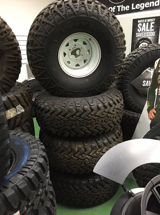 Tyres 39" Mickey Thompson Baja Bias Ply 15/39/15 inc wheels