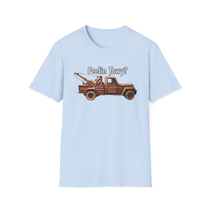 Feelin Towy? Willys Jeep Wrecker Tow Truck Vintage T-Shirt