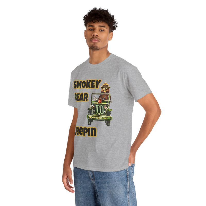 Smokey Bear Jeepin Vintage Style T-Shirt