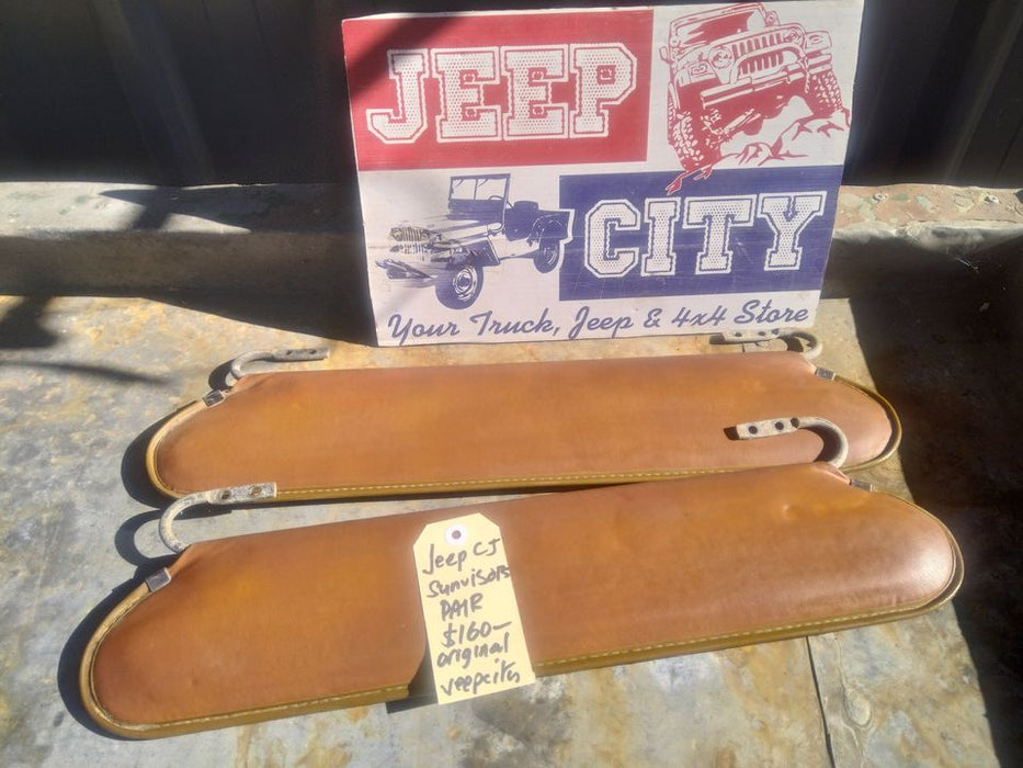 Sunvisors pair original Jeep CJ Tan in Colour