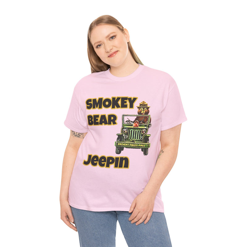 Smokey Bear Jeepin Vintage Style T-Shirt