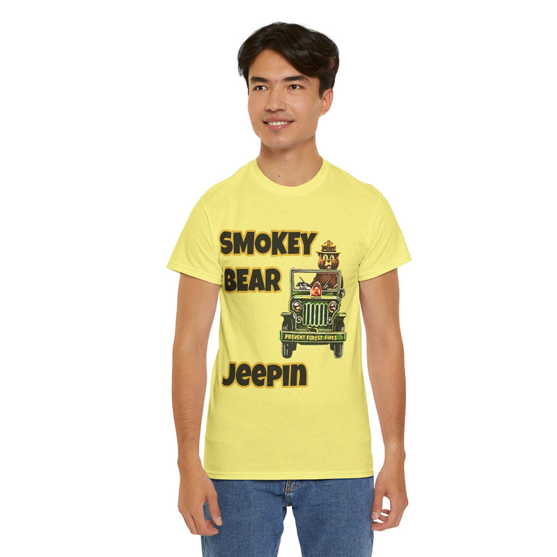 Smokey Bear Jeepin Vintage Style T-Shirt
