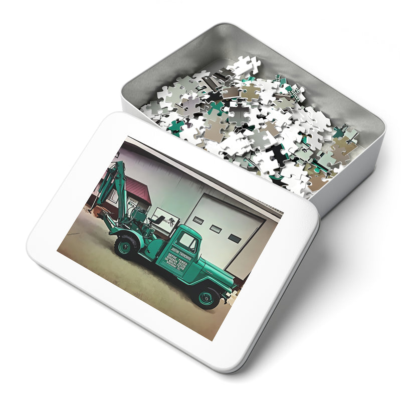 Puzzle Willys Pick Up Trencher -  252 Piece Jigsaw Puzzle with Tin