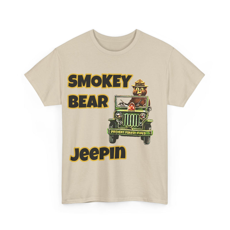 Smokey Bear Jeepin Vintage Style T-Shirt