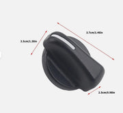 A black Jeep TJ Wrangler fan switch knob 5011218AC