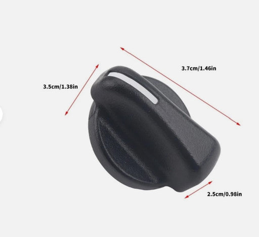 A black Jeep TJ Wrangler fan switch knob 5011218AC