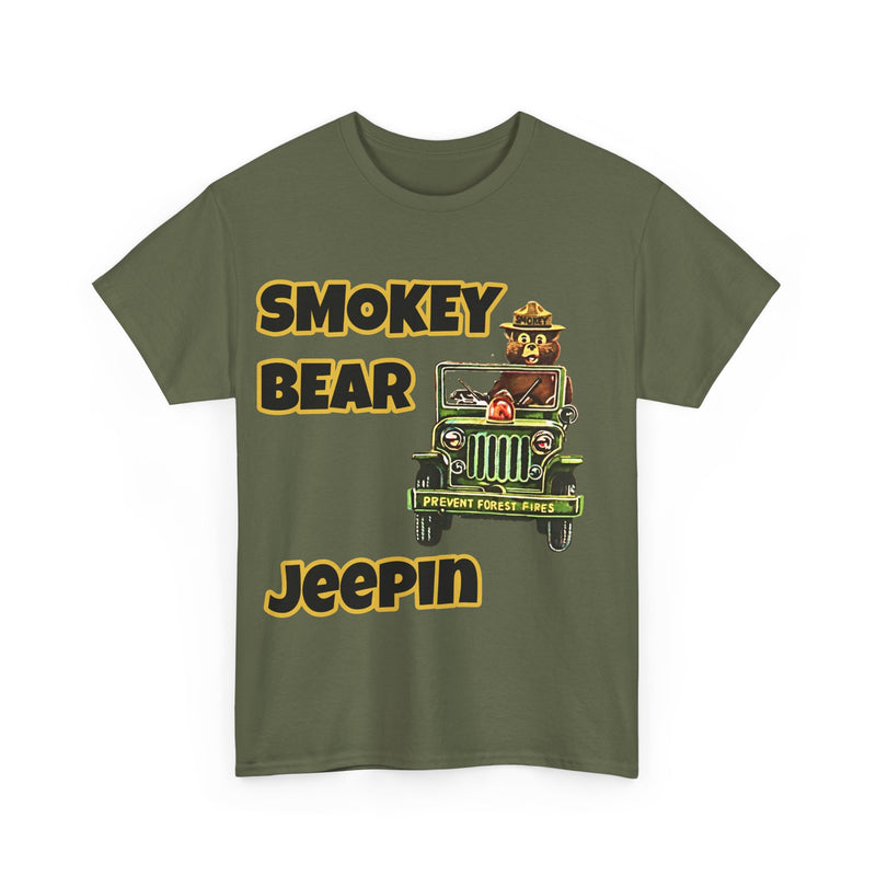 Smokey Bear Jeepin Vintage Style T-Shirt
