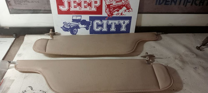 Sunvisors pair original Jeep SJ & J Series Bone