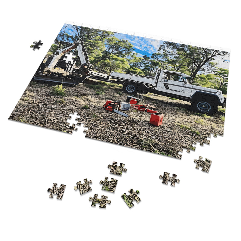 Puzzle Jeep CJ-10 Out Workin -  252 Piece Jigsaw Puzzle with Tin