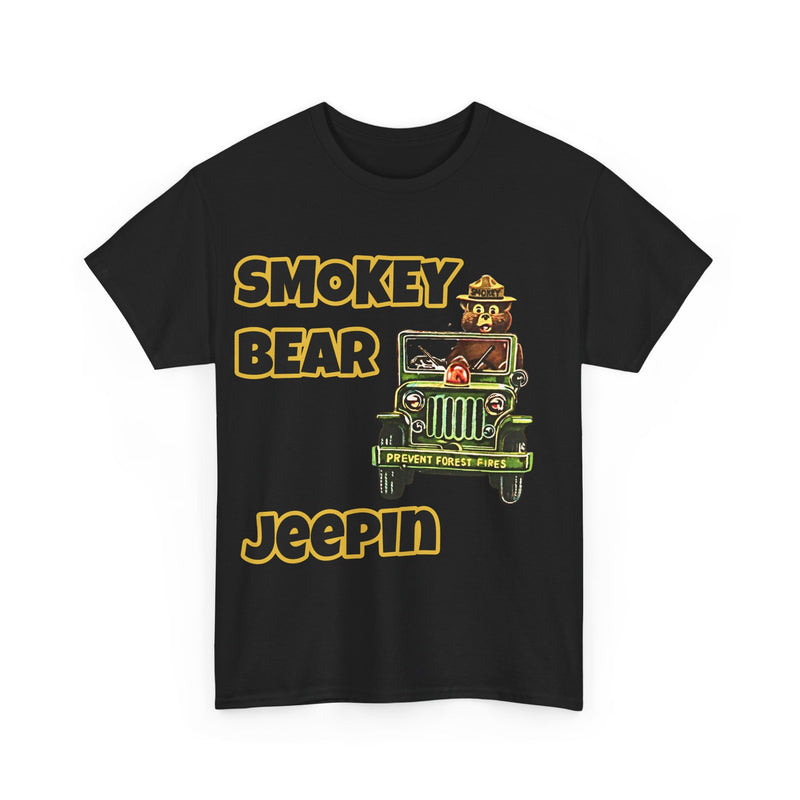 Smokey Bear Jeepin Vintage Style T-Shirt