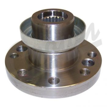 A metallic mechanical component, likely a wheel hub or bearing assembly, featuring a flange with threaded bolt holes and a splined inner hub, shown on a white background with a faint watermark.