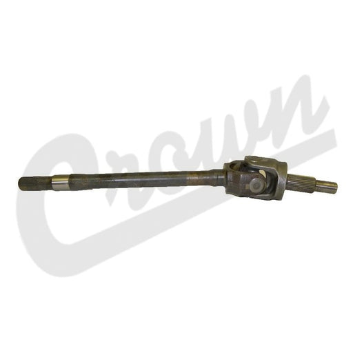 A metal automotive differential or driveshaft assembly with a splined shaft and U-joint, shown horizontally against a white background with a faint gray Crown logo watermark.