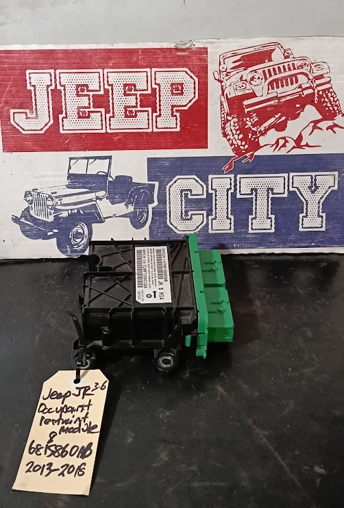 Part number 68185860AB is a genuine Mopar Occupant Restraint Module (airbag sensor control unit) designed for the Jeep Wrangler. 