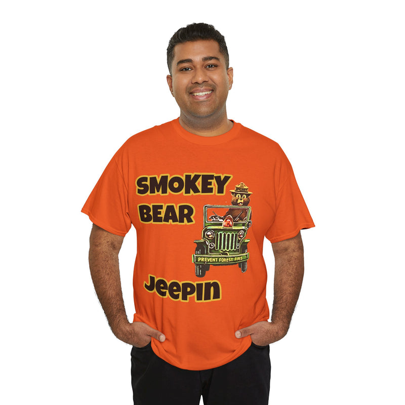 Smokey Bear Jeepin Vintage Style T-Shirt