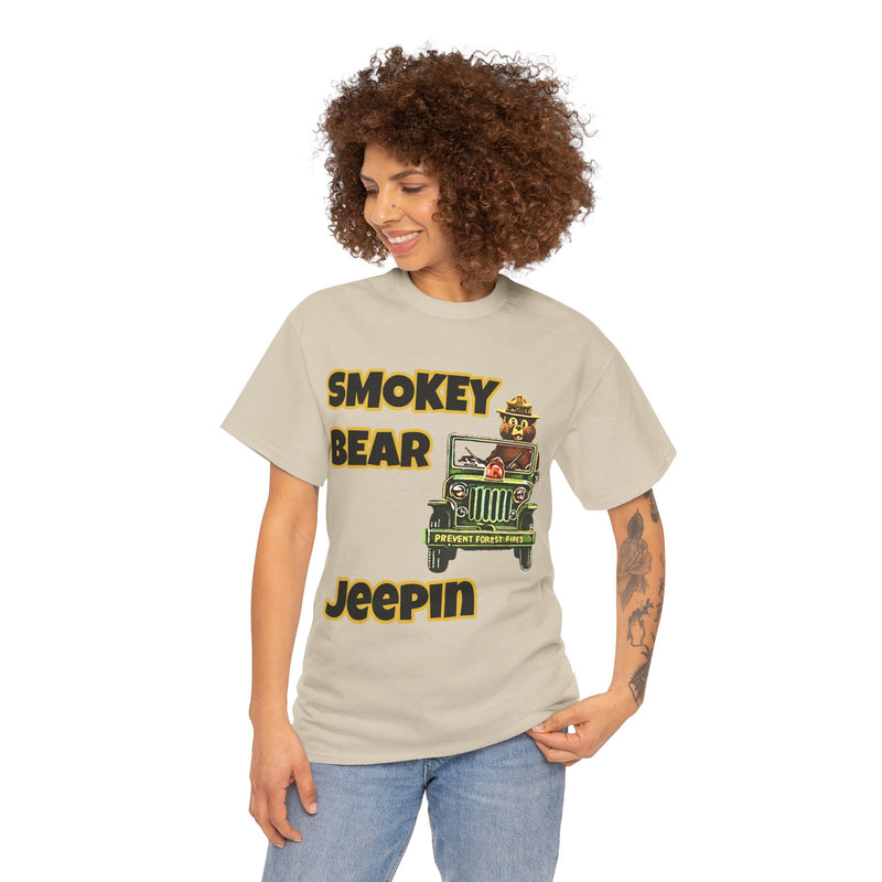 Smokey Bear Jeepin Vintage Style T-Shirt