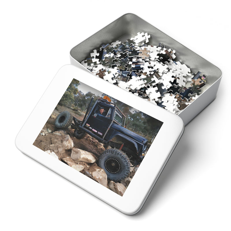 Puzzle Jeep CJ-10 Bubba Truck -  252 Piece Jigsaw Puzzle with Tin