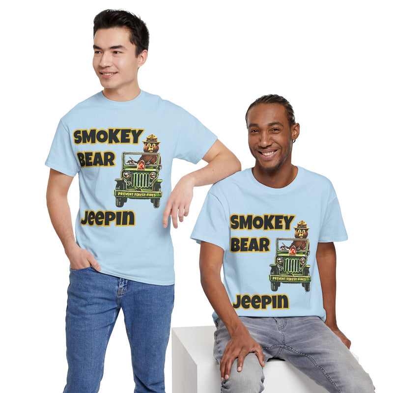 Smokey Bear Jeepin Vintage Style T-Shirt