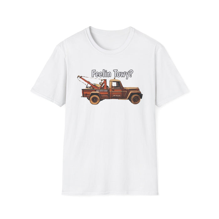 Feelin Towy? Willys Jeep Wrecker Tow Truck Vintage T-Shirt