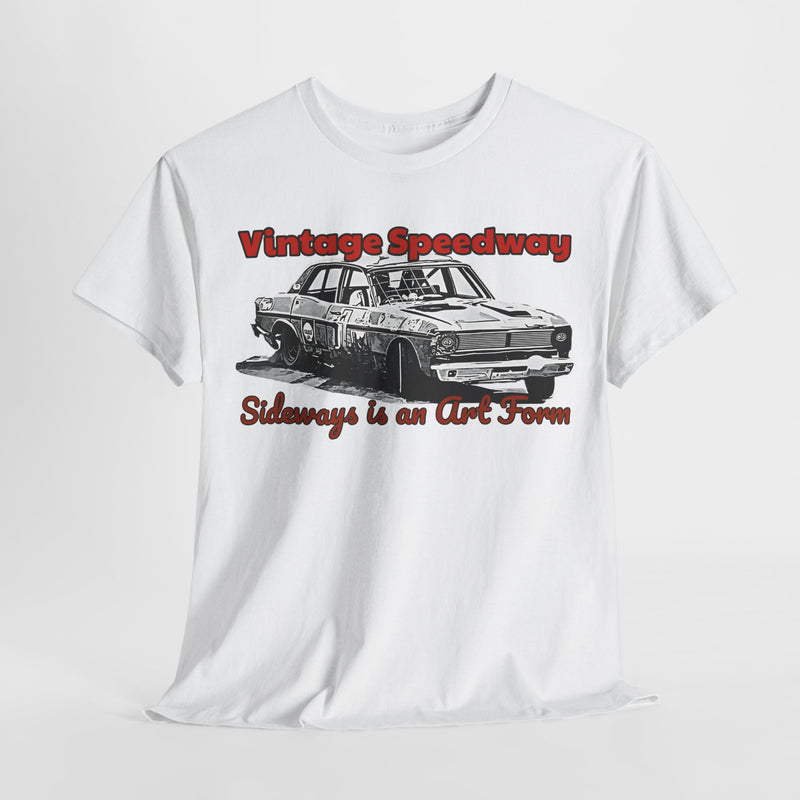 Vintage Speedway  'Sideways is an Art Form' T-Shirt for Car Enthusiasts
