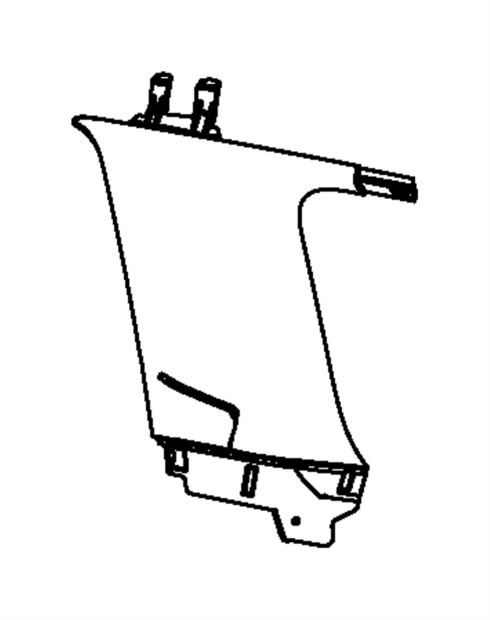 Trim Interior MOLDING. C Pillar. Right. Jeep WK2 1GP02DX9AC