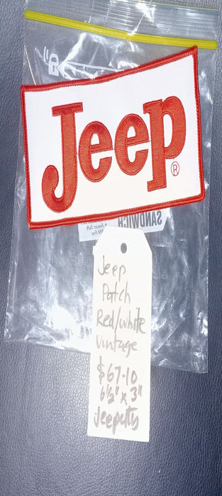 Patch Jeep Red White Large