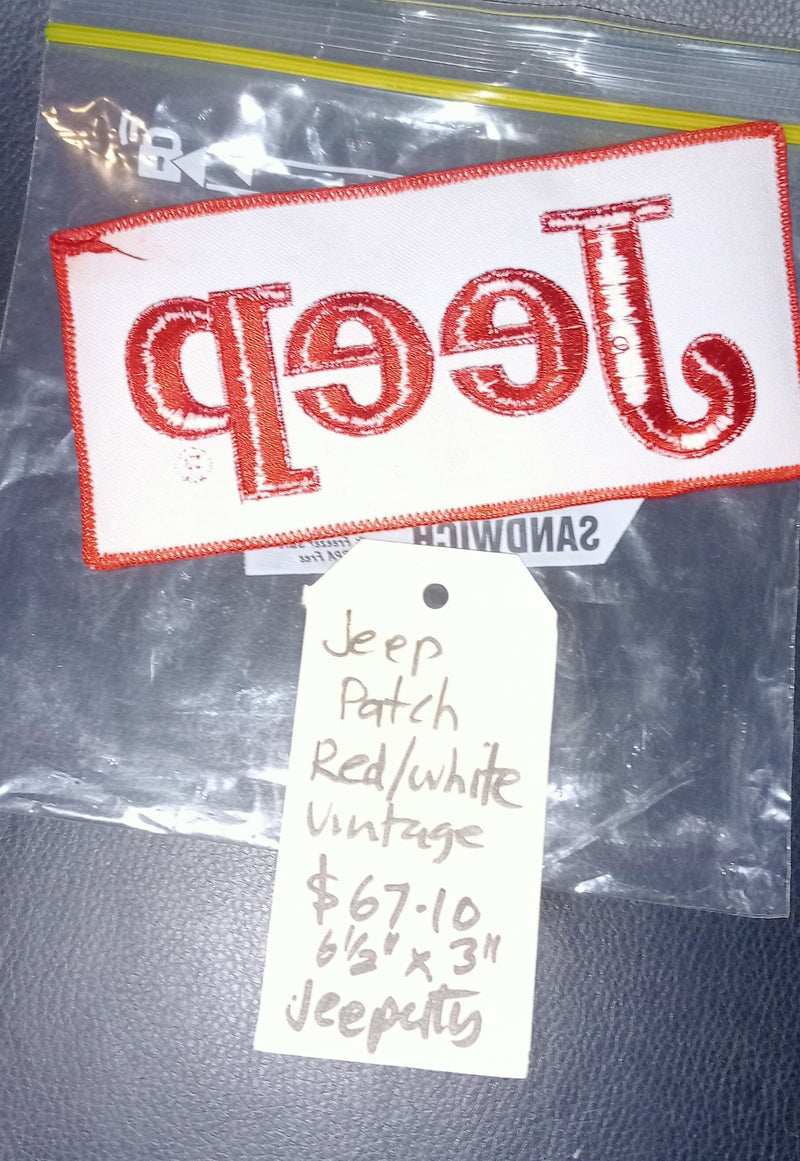 Patch Jeep Red White Large
