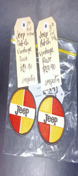 Patch Jeep Round Black Orange Yellow #1 & #2