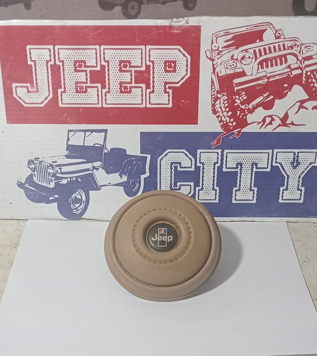 Horn Pad Jeep Steering Wheel Tan with Logo