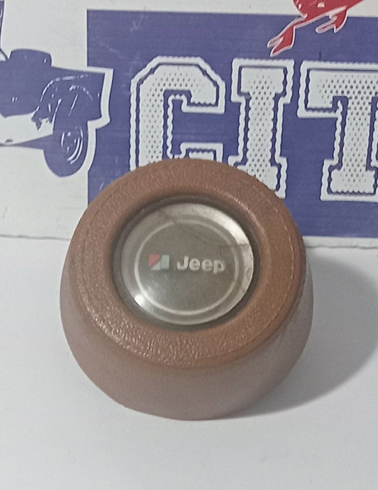 Horn Cap Pad Jeep Steering Wheel Brown with Logo