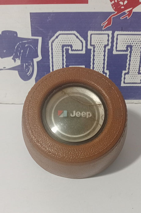 Horn Cap Pad Jeep Steering Wheel Brown with Logo