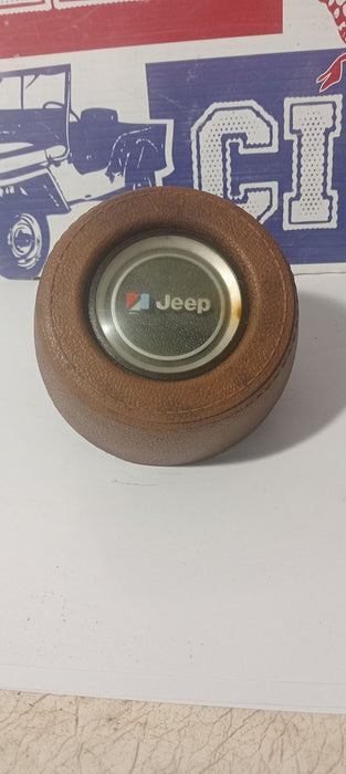 Horn Cap Pad Jeep Steering Wheel Brown with Logo #1