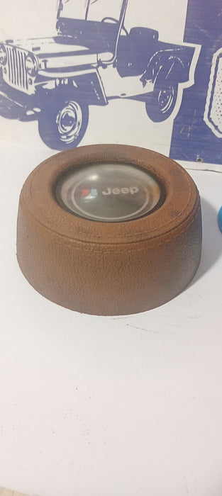 Horn Cap Pad Jeep Steering Wheel Brown with Logo #1